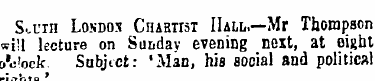 S.,i'in Lo.vdos Chartist Hall.—Mr Thomps...
