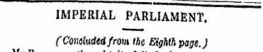 IMPERIAL PARLIAMENT . (Concluded from th...