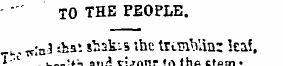 TO THE PEOPLE. -,.. w'ul --i*a- shsk*.s ...