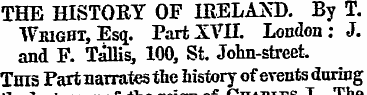 THE HISTORY OF IEELAXD. By T. Wright, Es...