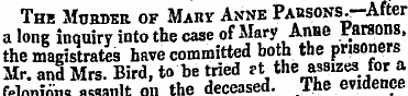 The Mobder of Mary Anne PAnsoNS.-After a...