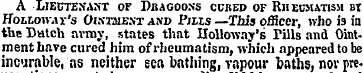 A LIBCTESANT OF DBAGOONS CURED OF RlIECM...