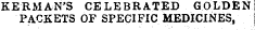 HERMAN'S CELEBRATED GOLDEN PACKETS OF SPECIFIC MEDICINES,
