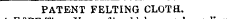 PATENT FELTING CLOTH.