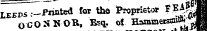 Leeds —Panted tor the Proprietor ?? A | « O COS NOB, Esq.. ol Haminersaa^ M