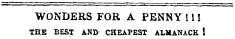 WONDERS FOR A PENNY 11! THE BEST AND CHEAPEST ALMANACK 1
