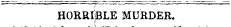 HORRIBLE MURDER.