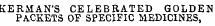 HERMAN'S CELEBRATED GOLDEN PACKETS OF SPECIFIC MEDICINES,