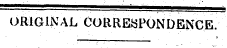 ORIGINAL CORRESPONDENCE