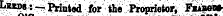 L ™&gt;»-;rs Printed for thei Troprietorv 1^»