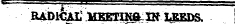 BADiCAL' MEETINGS IK LEEDS. - ' RAnifiT, ' "M KKI'I Nft TW T.ISRTVS
