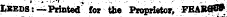 tBEDsV-^Printed r for toe Proprietor, FEAIM0»