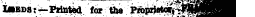 L»bds r—Printed for tbe Proprirtor, ; ?JW^^M -. :. . ..'.-. ^^^^^^^ B