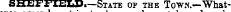 SHEFFIELD.—State of the Town.—What-
