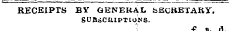 RECEIPTS BY GENERAL bfiCBETAKY. sunscaiPTiotis.