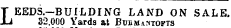 L EEDS.—BUILDING LAND ON SALE. 32.000 Yards at Buejustofts