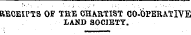 RECEIPTS OF THE CHXKTIST CO-OPERATIVE LAND SOCIETY.