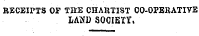 RECEIPTS OF THE CHAUTIST CO-OPERATIVE LAND SOCIETY.