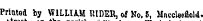 Printed by WILLIAM 1UDER, of No. 5, MnccWsfleU.