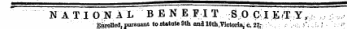 NATION AX BEN E FIT SOCIKfTY ^; . .,,:. ' ,,• Enionea. pursuant to statute 9th and lOUWictoriav c. 27r . :. j". ! / •"