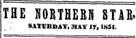 THE SOUTHERN STAR.. SATURDAY, MAY J 7,1851,