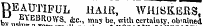 DEAUTIPUL HAIR, WHISKERS, ux , . ElEBItOWS , &c, may be, with certainty, obtained 11 of