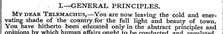 I.--GENERAL PRINCIPLES. My dear Telemach...