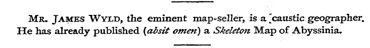 Mr. James Wyld, the eminent map-seller, ...