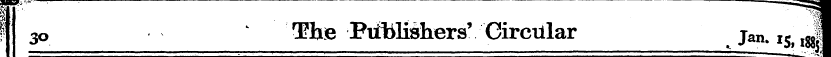 I 30 The PiMishers' Circular ,J«^is,J