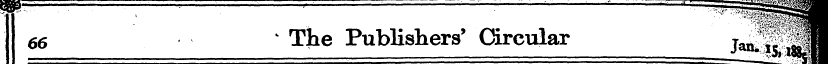 .,¦ , 66 ¦ The Publishers' Circular _J« ...