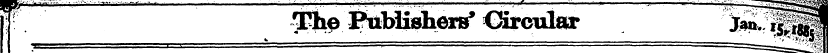 F"*" " ~ : The Publishers'Circular ^S^Bi
