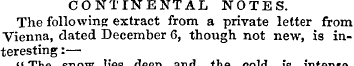 CONTINENTAL NOTES. The following: extrac...