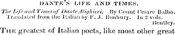 DANTE S LIFE AND TIMES. Tlie. Lifi'tnid ...