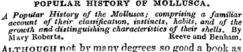 POPULAR HISTORY OF MOLLUSCA. J. Popular ...