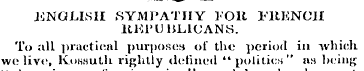 ENGLISH SYMPATHY 1-OR FRENCH REI'UBLICAN...