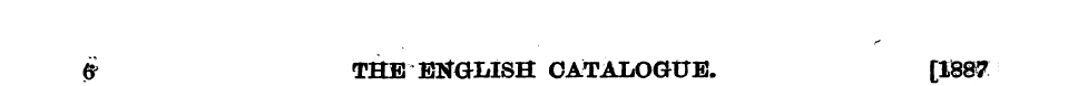 0? THE ENGLISH CATALOGUE. [Ii887